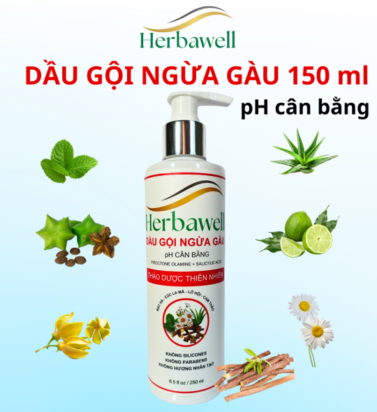  HERBAWELL DẦU GỘI NGỪA GÀU pH CÂN BẰNG